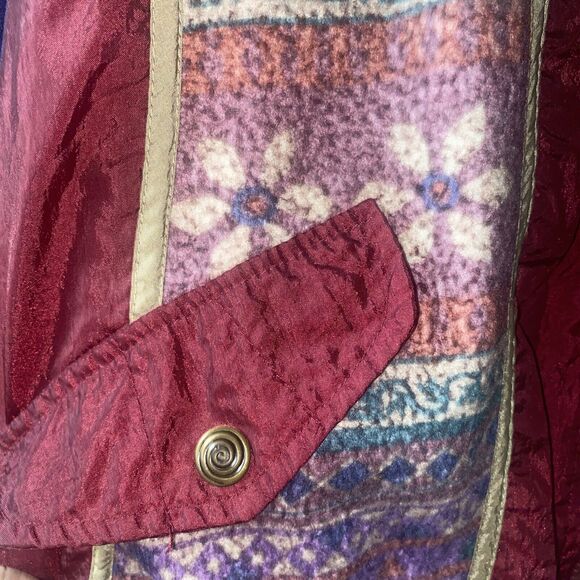 Vintage Athletic Works 2 Pc Set Jogger Parachute Pants Windbreaker Women's Large - Picture 6 of 12